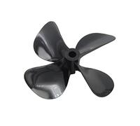 Wivplex 2pcs Propellers 4 Blades Paddles Resin Props OD 55/60/65/70/75mm CW CCW Aperture 5mm, For RC Boat Model DIY Parts Boat Metal Propeller Replacement(2pc 75mm CW)