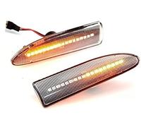 Wivplex 2X Car Indicator Lights, for Jaguar Xtype 2002-2009 Dynamic Side Turn Signal Water Flowing Fender Lamps Amberwhite Crystal estándar front wheel arch marker lamp(White)