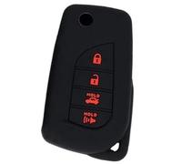 Wivplex 4 Button Car Key Fob Cover, for Toyota, for Corolla, Camry 2022 2021 Silicone Remote Case Shell Protect Holder, for Smart, Keyless Chain Ring Car Key Cover