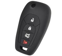 Wivplex 4 Button Car Key Fob, for Chevrolet, for Cruze, 2016-2019 Silicone Remote Flip Key Case Fob Shell Cover Skin Holder car key protector Car Key Cover
