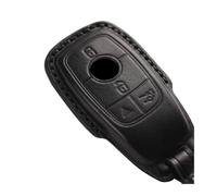 Wivplex 4 Button Car Key Fob, for , for , E S Class 2017-2021 Leather Remote Car Key Fob Chain Ring Case Car Key Cover