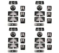 Wivplex 48PCS Car Door Armrest Window Switch Button Trim Cover Sticker, for Mercedes-Benz, GLK ML GL A B C E G Class W204 X166 Window Switch Trim