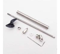 Wivplex 4mm Drive Shaft Straight Sleeve 36mm PC Propeller 3.0mm 5mm Joint Assemble Kit RC Boat Speed MONO Marine Boat Propeller Replacement(L15cm Coupler 5.0mm)