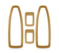Wivplex 4pcs Aluminum Alloy Car Door Window Switch Panel Golden Trim Cover, for BMW, 3 Series F30 F34 320 328 2013 2014 2015 Window Switch Trim(Golden)