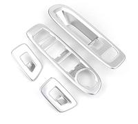 Wivplex 4Pcs Car Accessories, for Jeep, Compass 2017 2018 ABS Interior Door Window Switch Cover Trim Decoration Stickers C955 Window Switch Trim(Silver)