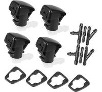 Wivplex 4pcs Car Front Windshield Washer Nozzles 68269108AA with 6 Connectors, for Dodge, for Durango 2011-2019 Heated Windscreen Washer Nozzle