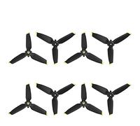 Wivplex 4pcs Drone Three Leaves Propellers Propeller Quick Release Blade Props Noise Reduction Accessoires, for DJI, FPV Combo Drone Propeller Replacement(4pairs Golden paddle)