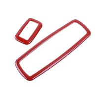 Wivplex 4pcs Red Interior ABS Door Armrest Window Switch Trims Covers, for Jeep, Cherokee 2016 2017 2018 Car Accessories Window Switch Trim