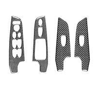 Wivplex 4pcs Set Car Window Lift Switch Panel Trim Cover Stickers Replacement, for Civic, 8th Generation 2006-2011 LHD RHD Window Switch Trim(Left)