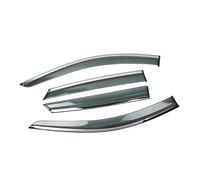 Wivplex 4Pcs Windows Visor, for Mitsubishi, Galant 9 308 2004~2012 2005 Smoke Guard Cover Deflector Awnings Sun Rain Eyebrow Accessorie Car Door Window Wind Deflector(Black TRANSPARENT)