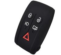 Wivplex 5 Button Car Key Fob, for Jaguar, XK XF XJ8 XK8 XRR 2007-2011 2012 2013 Silicone Remote Shell Cover Case Skin Holder Protector Car Key Cover