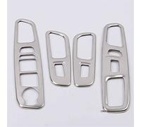 Wivplex ABS Chrome, for Jeep, Renegade Window Switch Armrest Trim Cover Trim Sticker 2016-2019 Decoration Accessories Window Switch Trim(Steel)