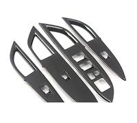 Wivplex ABS Chrome, for Mitsubishi, Outlander 2013-2019 Door Window Lift Switch Armrest Trim Cover Trim Sticker Decoration Accessories Window Switch Trim(Black 4 pcs)