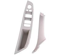 Wivplex auto door pull trim surround Car Inner Interior Door Handle Front Armrest Panel Trim Pull Set Replacement, for Bmw, for 5 for Series F10 F11 F18 520I 523I, for 525I 528I(BLACK Oyster Lhd 2pcs)