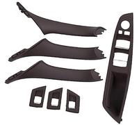 Wivplex auto Door Pull Trim Surround Car Inner Interior Door Handle RHD Black Beige Grey, for BMW, for 5 for Series F10 F11 F18 520 523 525 528 530(Black RHD Moka 7pcs)