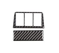 Wivplex Car Carbon Fiber Center Control Gear Shift Handbrake Lever Window Lift Door Bowl Panel Cover Frame Trim, for Toyota, for RAV4, 2006-2012 Window Switch Trim Panel(Headlight Switch)