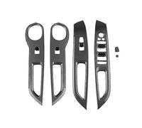 Wivplex Car Carbon Fiber Window Glass Lift Button Switch Cover Trim Door Armrest Panel, for Hyundai, for Santa Cruz 2022+ Window Switch Trim