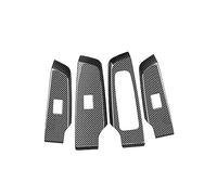 Wivplex Car Carbon Fiber Window Glass Lift Button Switch Cover Trim Door Armrest Panel, for Mitsubishi, Outlander 2022-2023 RHD Window Switch Trim