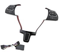 Wivplex Car Cruise Control Button, for Jetta, for POLO, for Passat, for Santana, Steering Wheel Switch Volume Audio Phone Hubs Accessories Steering Wheel Switch Kit(BLACK B7)