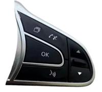 Wivplex Car Cruise Control Button, for Koleos, for Kadjar 2016-2023 Multifunctional Steering Wheel Front Audio Volume Switch Steering Wheel Switch Kit(BLACK Right)