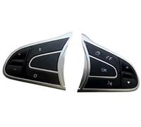 Wivplex Car Cruise Control Button, for Koleos, for Kadjar 2016-2023 Multifunctional Steering Wheel Front Audio Volume Switch Steering Wheel Switch(BLACK 1 Pair)