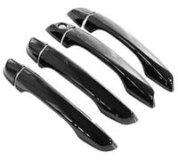Wivplex Car Exterior Front Left, for Vauxhall, for Mokka MK2 2021 2022 2023 Car Chrome Door Handle Luxurious Exterior Car-Styling Anti-scratch Accessories Exterior Door Handle Cover(BLACK Metallic Blc