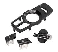 Wivplex Car Front Headlight Switch, Rotation Button Headlamp Control Panel Compatible with 5 6 7 Series X3 X4 Headlight Switch Replacement(BLACK Glossy Black)