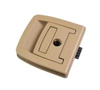 Wivplex Car Rear Trunk Mat Handle Boot Floor Carpet Handle Luggage Compartment Handle, for BMW, X5 X6 E70 E71 E72 F15 F16 F07 Replacement Trunk Mat Pull(Beige With Lock Hole)