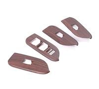 Wivplex Chrome Window Switch Cover Trim, for Toyota, for Land Cruiser, 150 Prado LC150 FJ150 2010-2014 - 2017-2019 Decoration Accessories Window Switch Trim(ABS Wood grain Low)