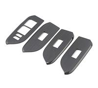 Wivplex Chrome Window Switch Cover Trim, for Toyota, for Land Cruiser, 150 Prado LC150 FJ150 2010-2014 - 2017-2019 Decoration Accessories Window Switch Trim(Stainless steel BK)