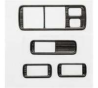 Wivplex Door Armrest Window Switch Buttons Cover C1355 CRV CR-V 3rd 2007 2008 2009 2010 2011 Stainless Steel Interior Window Switch Trim(Black Titanium Wire)