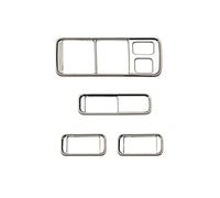 Wivplex Door Armrest Window Switch Buttons Cover C1355 CRV CR-V 3rd 2007 2008 2009 2010 2011 Stainless Steel Interior Window Switch Trim(Silver)