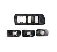 Wivplex Door Window Armrest Cover Switch Panel Trim Molding Garnish Car Accessories Carbon Fiber, for Ford, Raptor, for F-150, 2017-2020 Only Fit Left Hand Drive Window Switch Trim