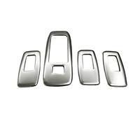 Wivplex Door Window Armrest Cover Switch Panel Trim Molding Garnish Car Accessories Stainless Steel, for Ford, Everest 2016 2017 2018 Window Switch Trim