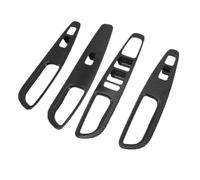 Wivplex Door Window Armrest Cover Switch Panel Trim Molding Garnish Car Decorate Accessories Carbon Fiber, for Hyundai, Santa Fe 2019 2020 LHD Window Switch Trim