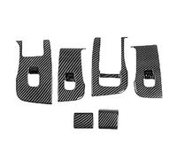 Wivplex Door Window Armrest Cover Switch Panel Trim Molding Garnish Car Decorate Accessories Carbon Fiber, for Tesla, Model 3 2017 2018 2019 LHD Window Switch Trim