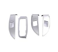 Wivplex Door Window Armrest Cover Switch Panel Trim Molding Garnish, for Cadillac, CT5 2019 2020 Car Accessories Stainless Steel Only Fit Left Hand Drive Window Switch Trim(White)