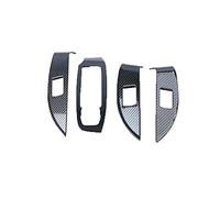 Wivplex Door Window Armrest Cover Switch Panel Trim Molding Garnish, for Cadillac, CT5 2019 2020 Car Accessories Stainless Steel Only Fit Left Hand Drive Window Switch Trim(Carbon fiber style)