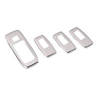 Wivplex Door Window Armrest Cover Switch Panel Trim Molding Garnish, for Ford, Ranger 2015 2016 2017 2018 Car Accessories Stainless Steel Window Switch Trim