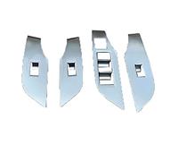 Wivplex Door Window Armrest Cover Switch Panel Trim Molding Garnish, for Toyota, for RAV4, XA50 2019 2020 Car Accessories Window Switch Trim(Silver LHD)
