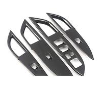 Wivplex Door Window Switch Panel Armrest Trim Cover Decoration Chrome, for Mitsubishi, Outlander 2014 2015 2016 2017 2018 2019 Accessories Window Switch Trim(Black 4 pcs)