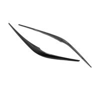 Wivplex For Mazda, For Cx-5, Cx5 2017-2019 2020 2021 Carbon Fiber Car Headlight Eyebrow Cover Trim Rear Lamp Eyelid Exterior Accessories Headlight Sticker(Carbon Fiber Front)