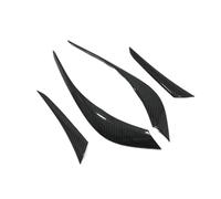 Wivplex For Mazda, For Cx-5, Cx5 Kf 2017 2018 2019 2020 2021 Abs Chrome Car Front Headlight Eyebrow Cover Rear Lamp Eyelid Trims Accessories Headlight Sticker(Carbon Rear 4pcs)