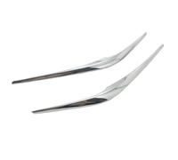 Wivplex For Mazda, For Cx-5, Cx5 Kf 2017 2018 2019 2020 2021 Abs Chrome Car Front Headlight Eyebrow Cover Rear Lamp Eyelid Trims Accessories Headlight Sticker(Silver Front 2pcs)