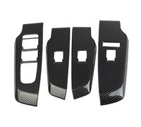 Wivplex For Mitsubishi, 2022 Outlander Car Carbon Fiber Window Glass Lift Button Switch Cover Trim Door Armrest Panel Window Switch Trim