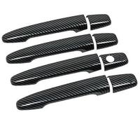 Wivplex for Mitsubishi, Lancer 2008-2020 Glossy Carbon Fiber Chrome Car Door Handle Cover Trim Sticker Styling Auto Accessories Car Exterior Door Handle Cover(Carbon Fiber)