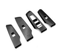Wivplex For Mitsubishi, Outlander 2022+ Car Carbon Fiber Window Glass Lift Button Switch Cover Trim Door Armrest Panel RHD Window Switch Trim