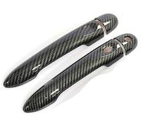 Wivplex for Renault, Alpine Vision A110 2017 2018 2019 2020 2021 Carbon Fiber Car Door Handle Cover Car Exterior Door Handle Cover(Black 2dr 1 Key 1 Button)