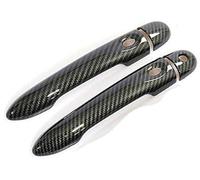 Wivplex for Renault, Alpine Vision A110 2017 2018 2019 2020 2021 Glossy Carbon Fiber Car Door Handle Cover Car Exterior Door Handle Cover(Black Carbon 1key 2 Button)