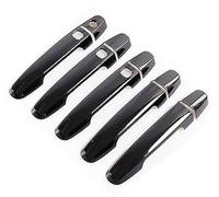 Wivplex for Toyota, for RAV4, RAV 4 2006 2007 2008 2009 2010 2011 2012 2013 Gloss Chrome Car Door Handle Covers Car Exterior Door Handle Cover(Black 3 Buttons)